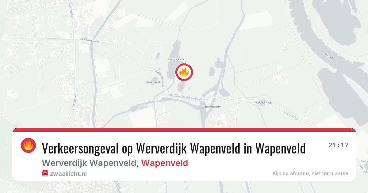 Verkeersongeval op Werverdijk Wapenveld in Wapenveld — 28 jul 2026