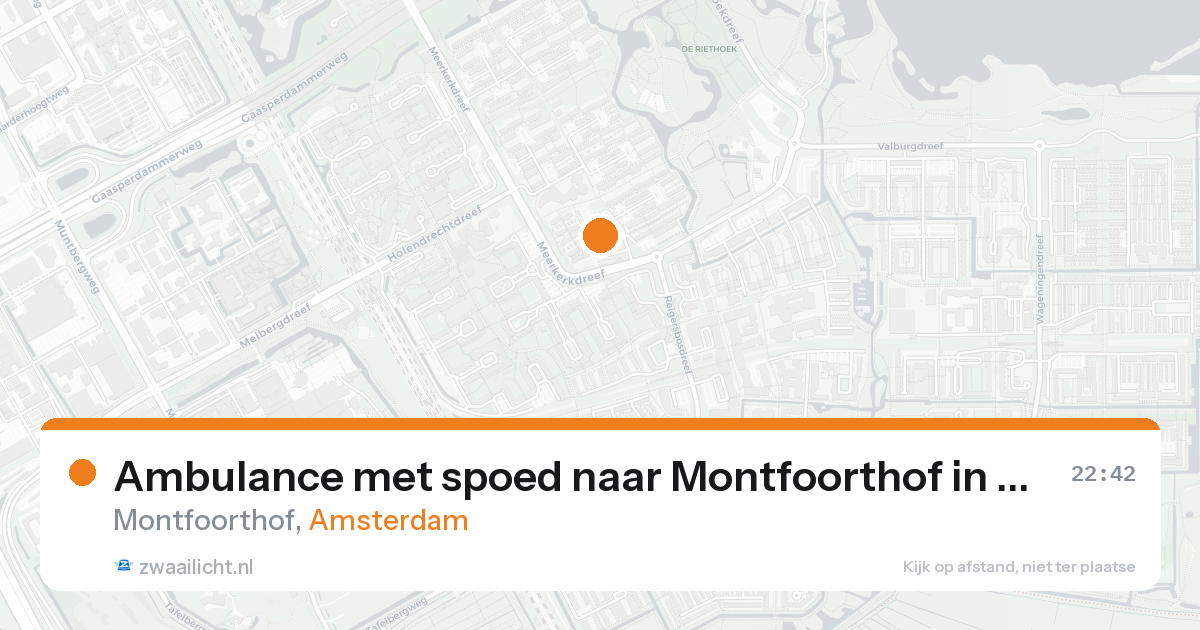 Ambulance met spoed naar Montfoorthof in Amsterdam — 16 aug 2026