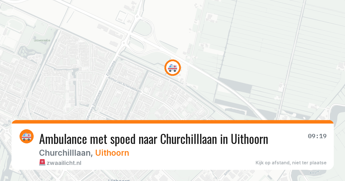 Ambulance met spoed naar Churchilllaan in Uithoorn — 10 aug 2026