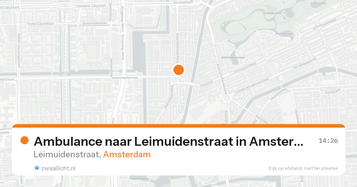 Ambulance naar Leimuidenstraat in Amsterdam — 1 jun 2026