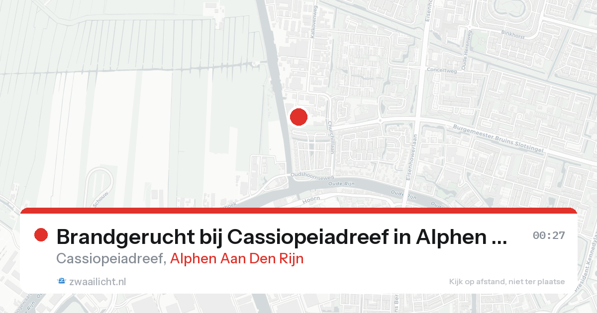 Brandgerucht bij Cassiopeiadreef in Alphen Aan Den Rijn — 20 aug 2026