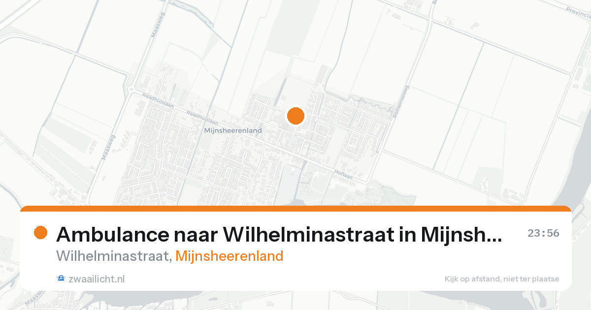 Ambulance naar Wilhelminastraat in Mijnsheerenland — 15 aug 2026