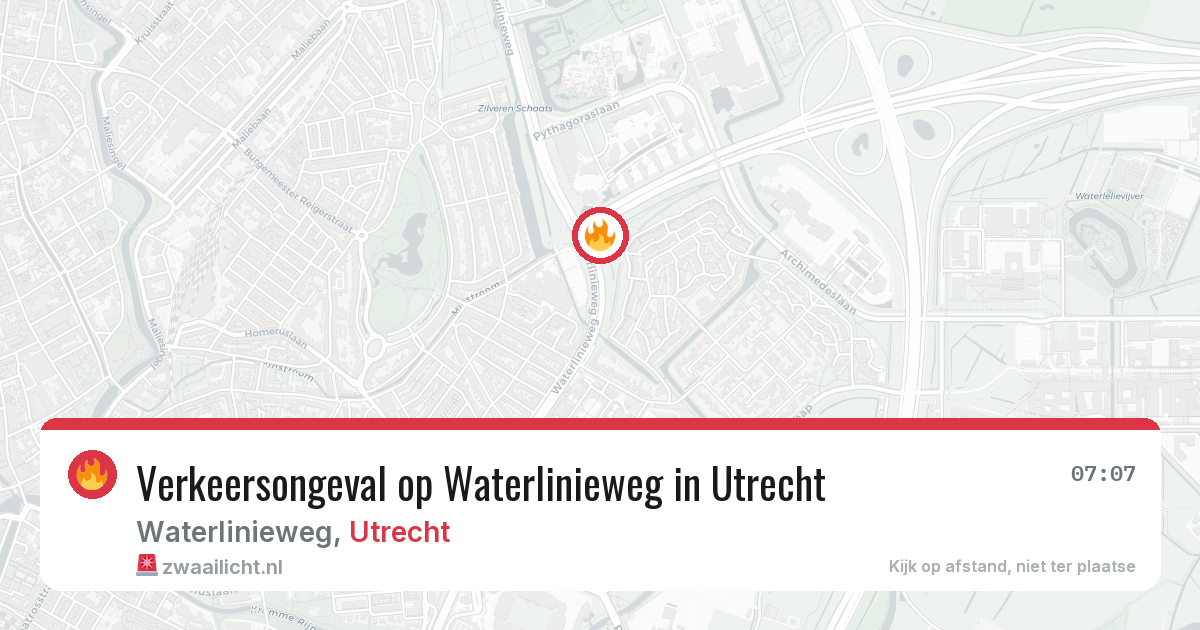 Verkeersongeval op Waterlinieweg in Utrecht — 12 jun 2026