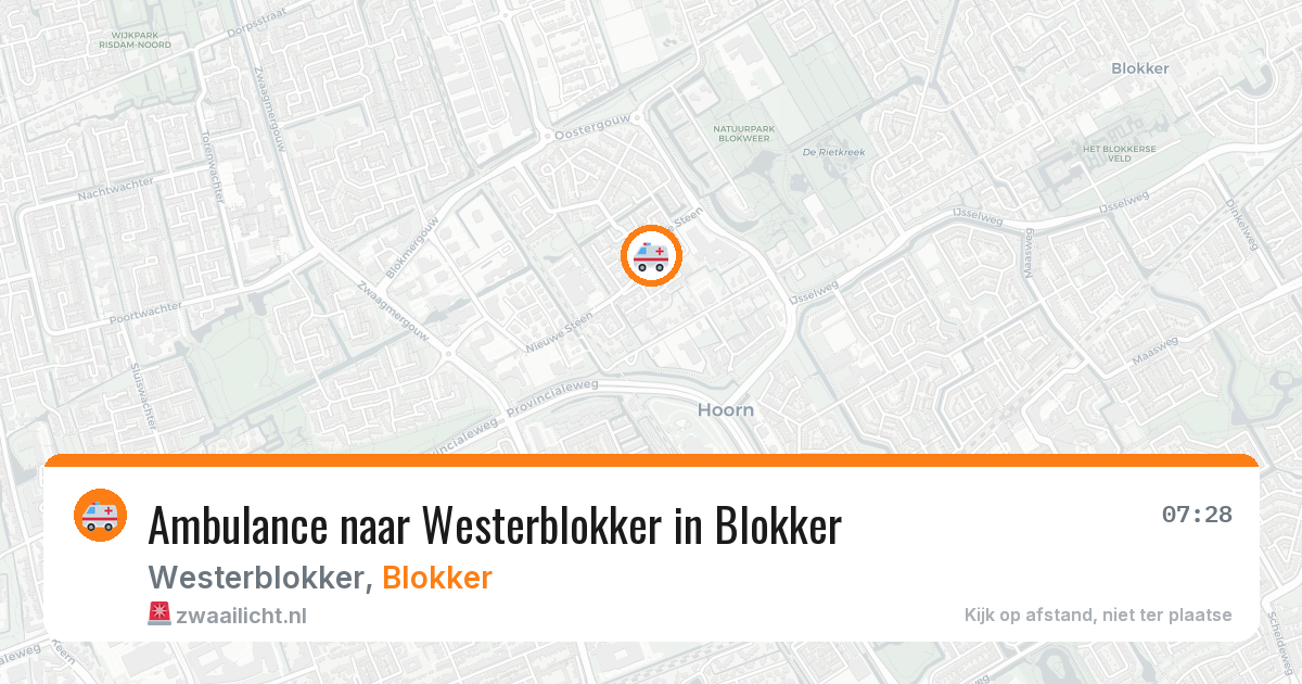 Ambulance naar Westerblokker in Blokker — 26 mrt 2026