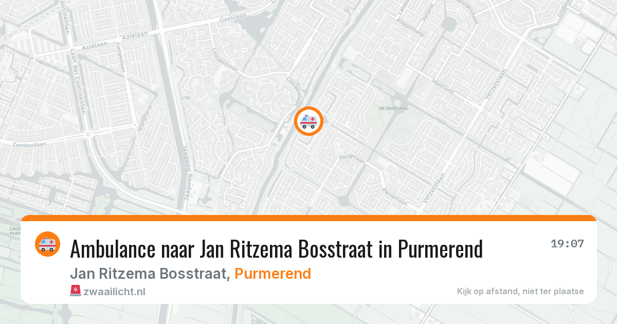 Ambulance naar Jan Ritzema Bosstraat in Purmerend — 5 aug 2026