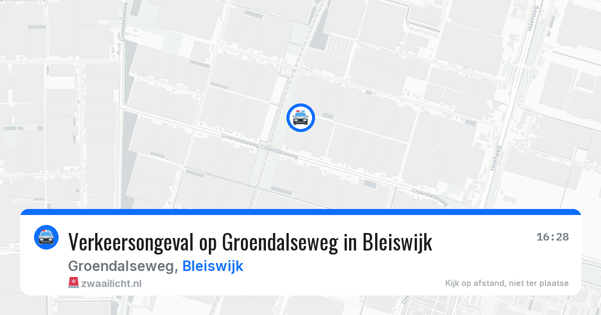 Verkeersongeval op Groendalseweg in Bleiswijk — 4 apr 2026