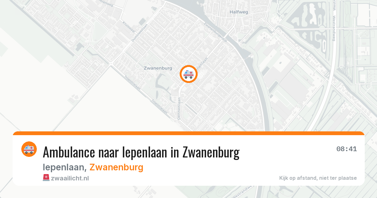Ambulance naar Iepenlaan in Zwanenburg — 9 aug 2026