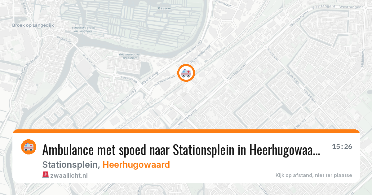 Ambulance met spoed naar Stationsplein in Heerhugowaard — 1 jul 2026