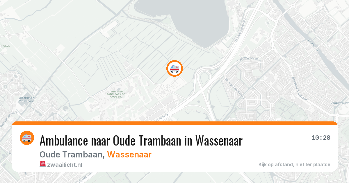 Ambulance naar Oude Trambaan in Wassenaar — 16 mei 2026