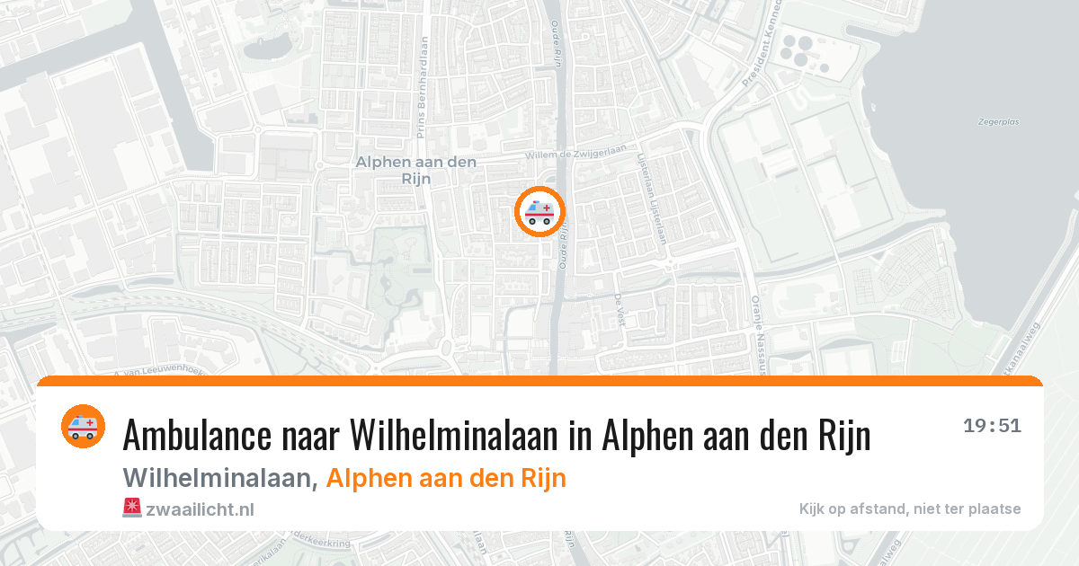 Ambulance naar Wilhelminalaan in Alphen aan den Rijn — 16 mrt 2026