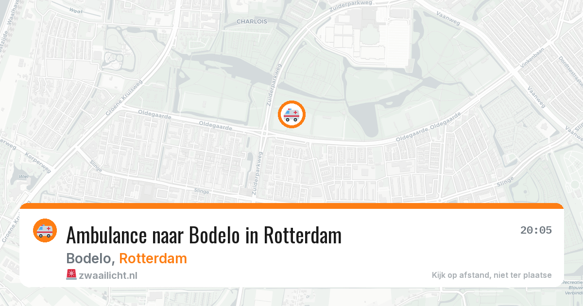 Ambulance naar Bodelo in Rotterdam — 16 mei 2026