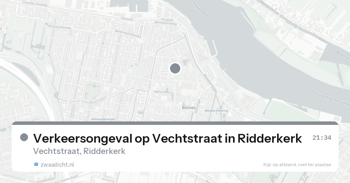 Verkeersongeval op Vechtstraat in Ridderkerk — 5 mrt 2026