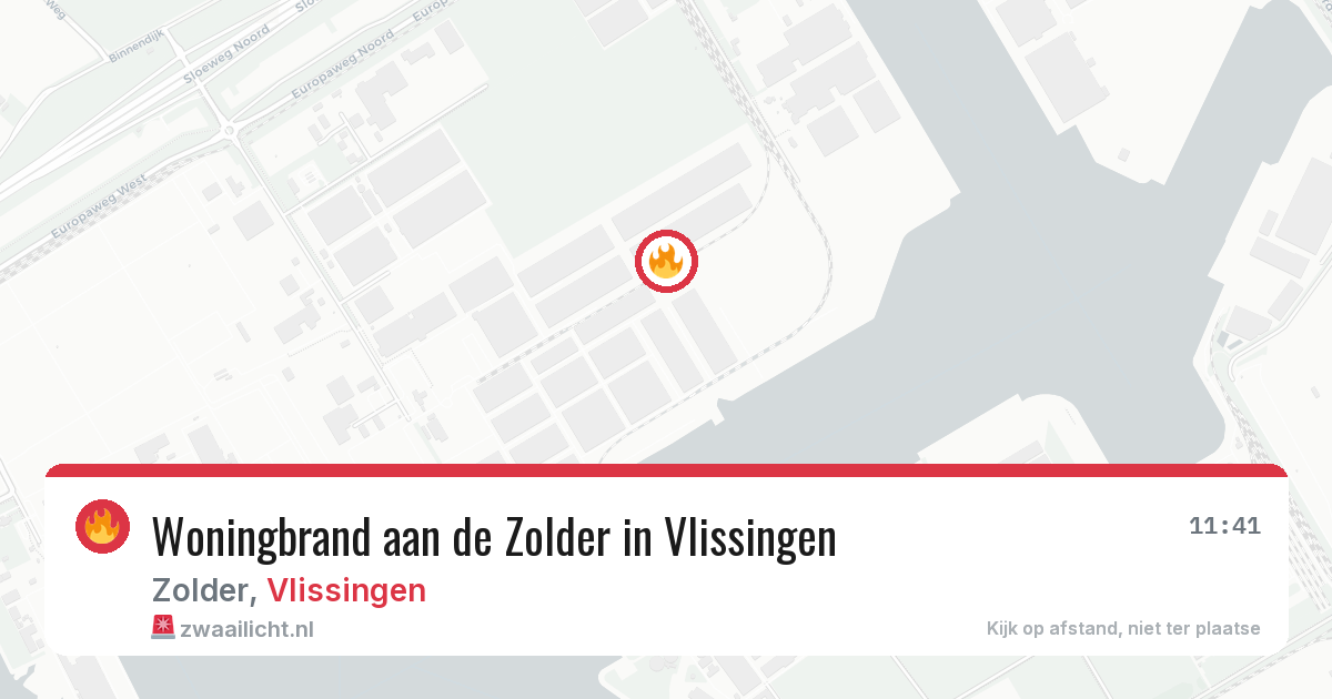 Woningbrand aan de Zolder in Vlissingen — 29 jul 2026