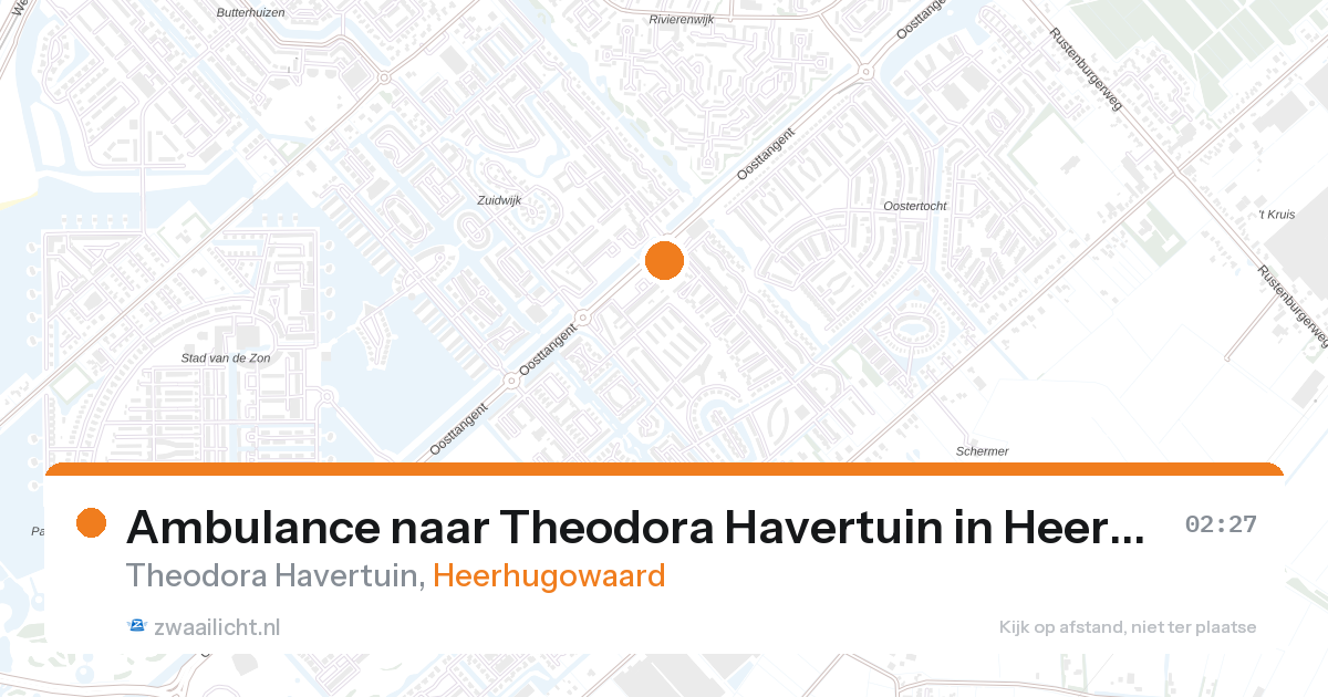 Ambulance naar Theodora Havertuin in Heerhugowaard — 27 aug 2026