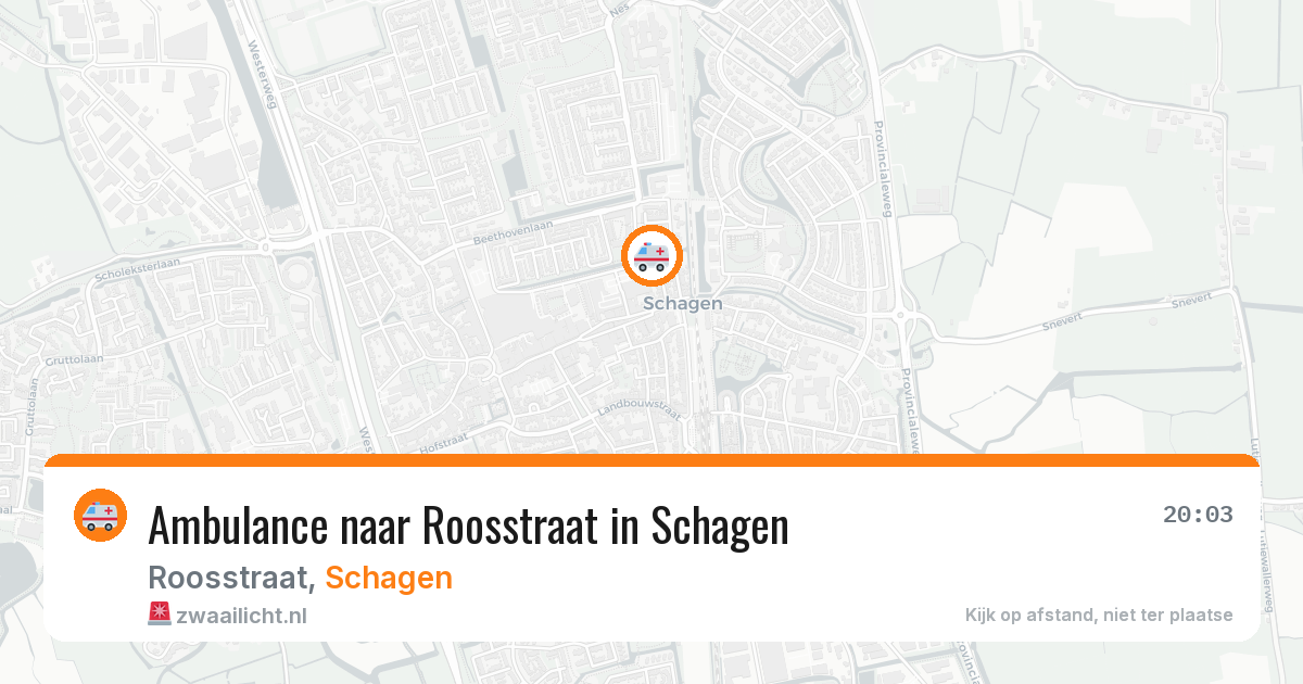 Ambulance naar Roosstraat in Schagen — 25 jul 2026