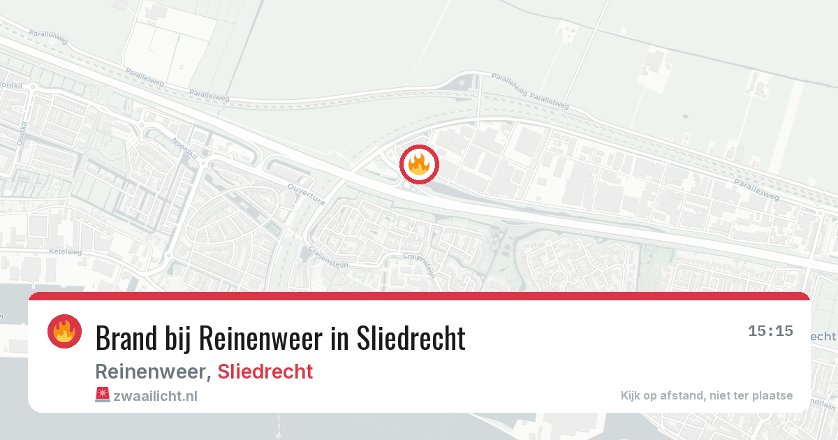 Brand bij Reinenweer in Sliedrecht — 6 jul 2026