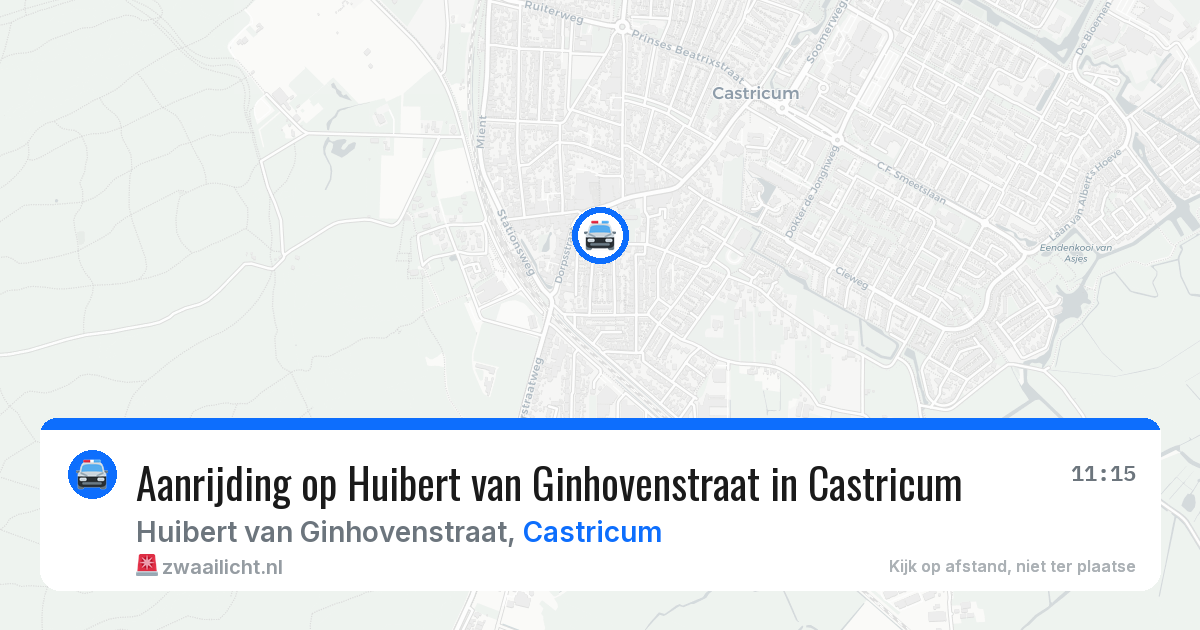 Aanrijding op Huibert van Ginhovenstraat in Castricum — 23 apr 2026