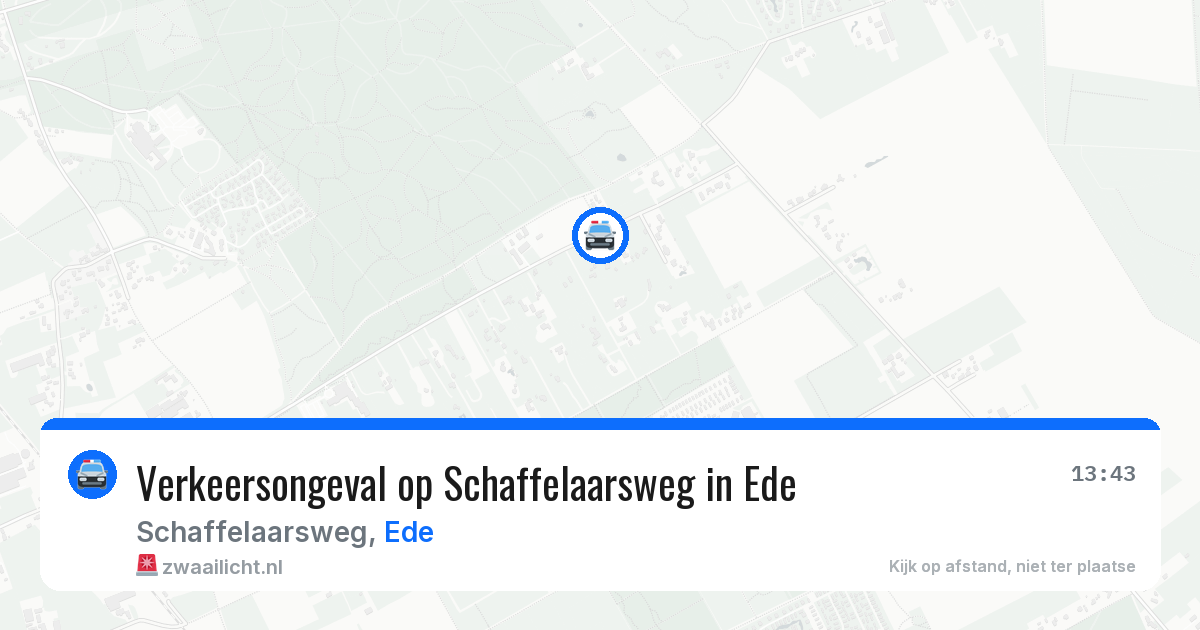 Verkeersongeval op Schaffelaarsweg in Ede — 28 apr 2026