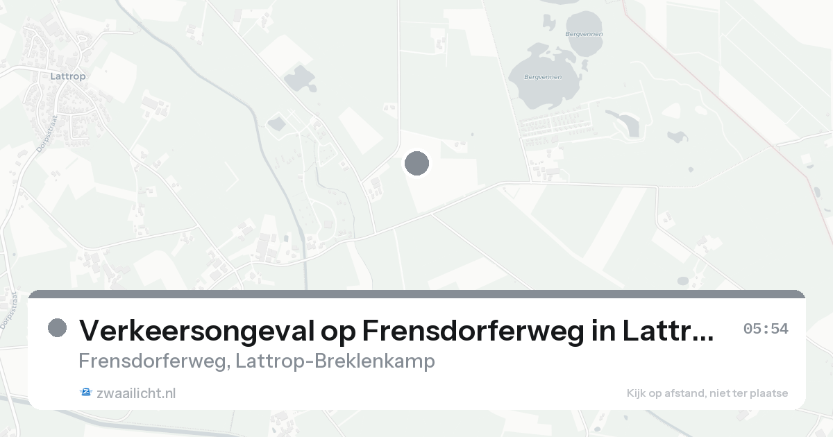 Verkeersongeval op Frensdorferweg in Lattrop-Breklenkamp — 17 aug 2026