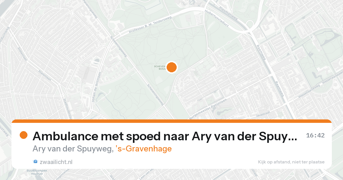 Ambulance met spoed naar Ary van der Spuyweg in 's-Gravenhage — 22 aug 2026