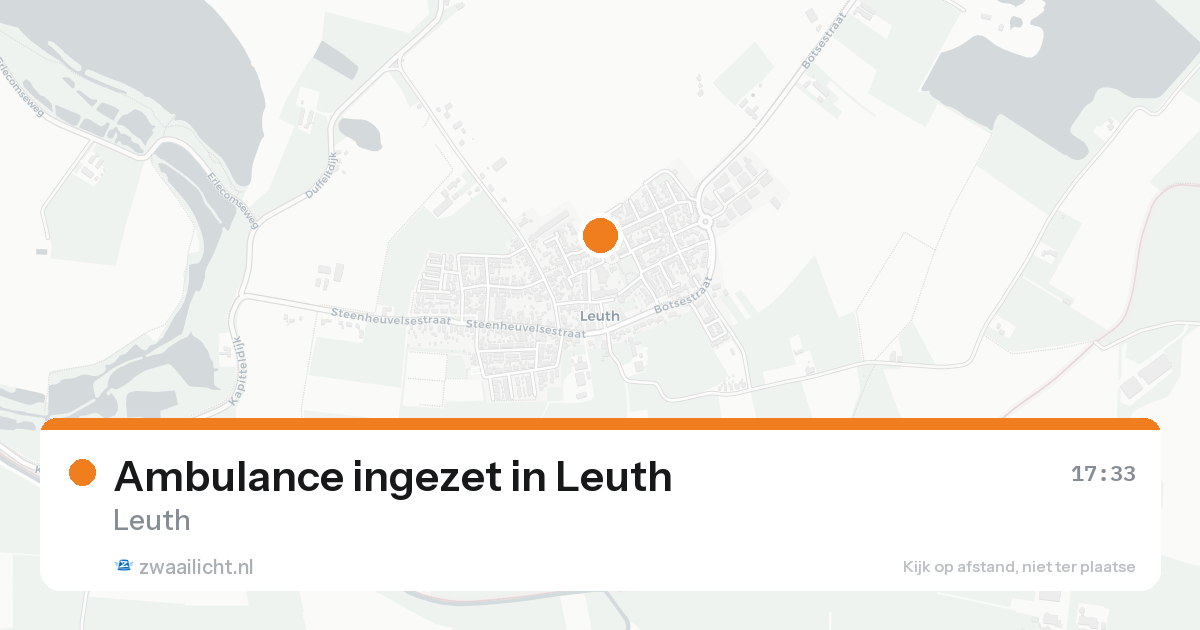 Ambulance ingezet in Leuth — 6 aug 2026