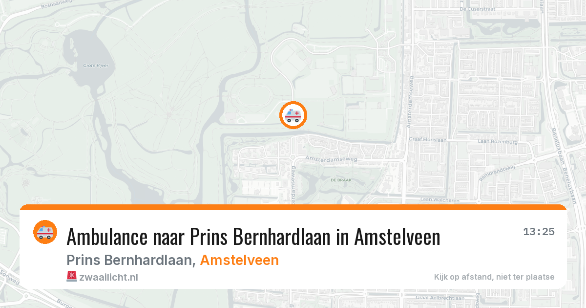 Ambulance naar Prins Bernhardlaan in Amstelveen — 31 mrt 2026