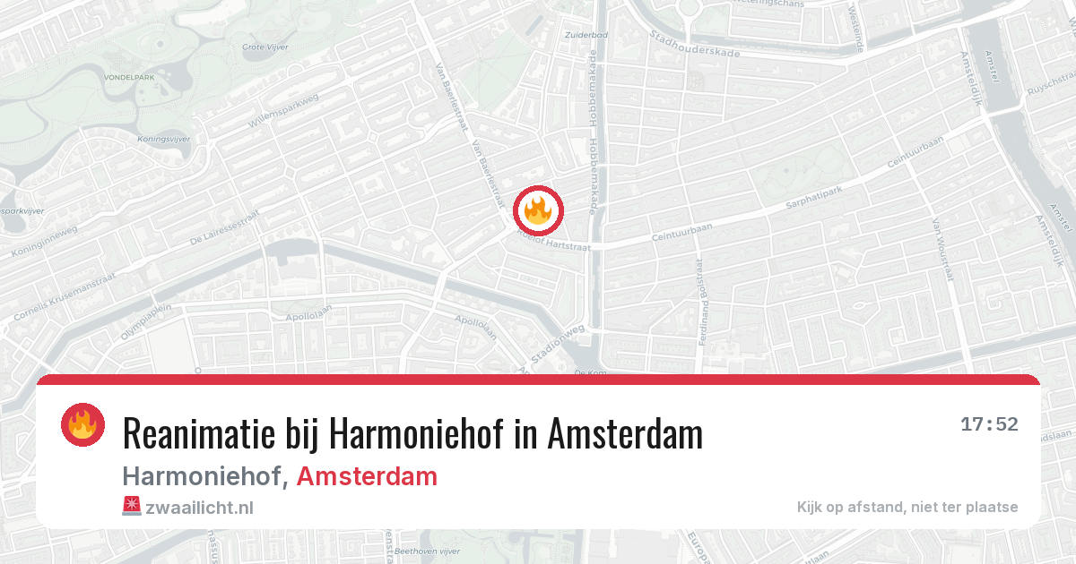 Reanimatie bij Harmoniehof in Amsterdam — 8 mei 2026