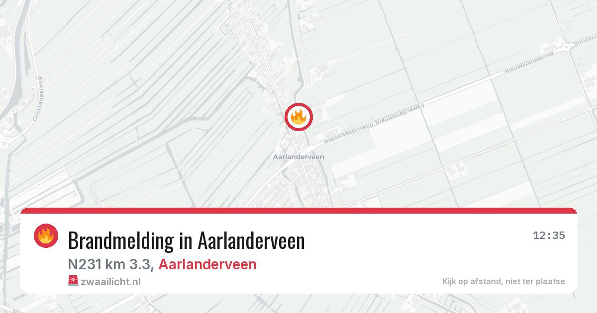 Brandmelding in Aarlanderveen — 5 mrt 2026
