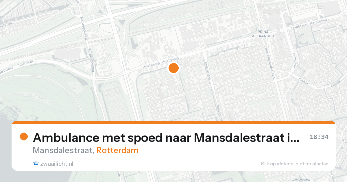 Ambulance met spoed naar Mansdalestraat in Rotterdam — 22 aug 2026