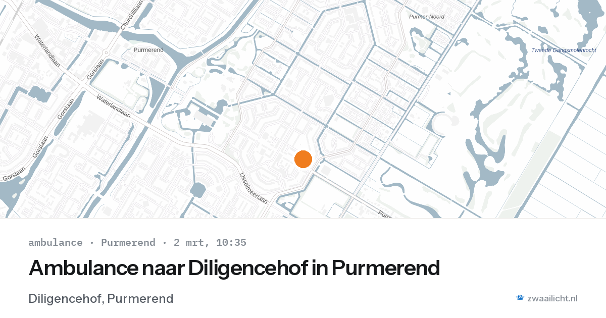 Ambulance naar Diligencehof in Purmerend — 2 mrt 2026