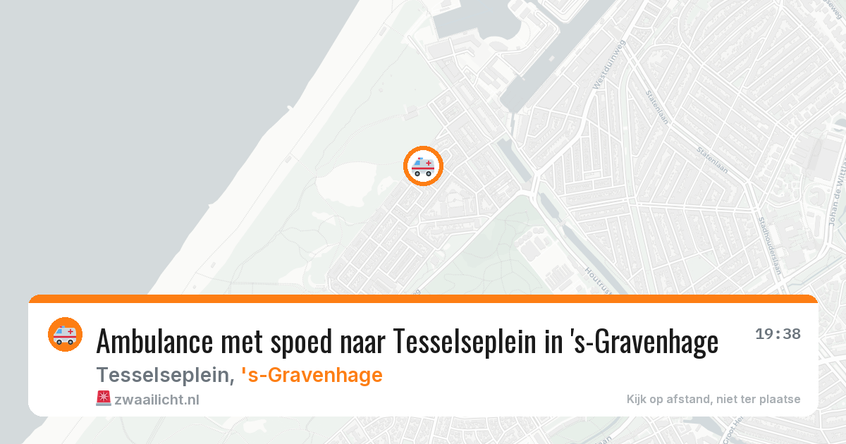 Ambulance met spoed naar Tesselseplein in 's-Gravenhage — 14 jun 2026