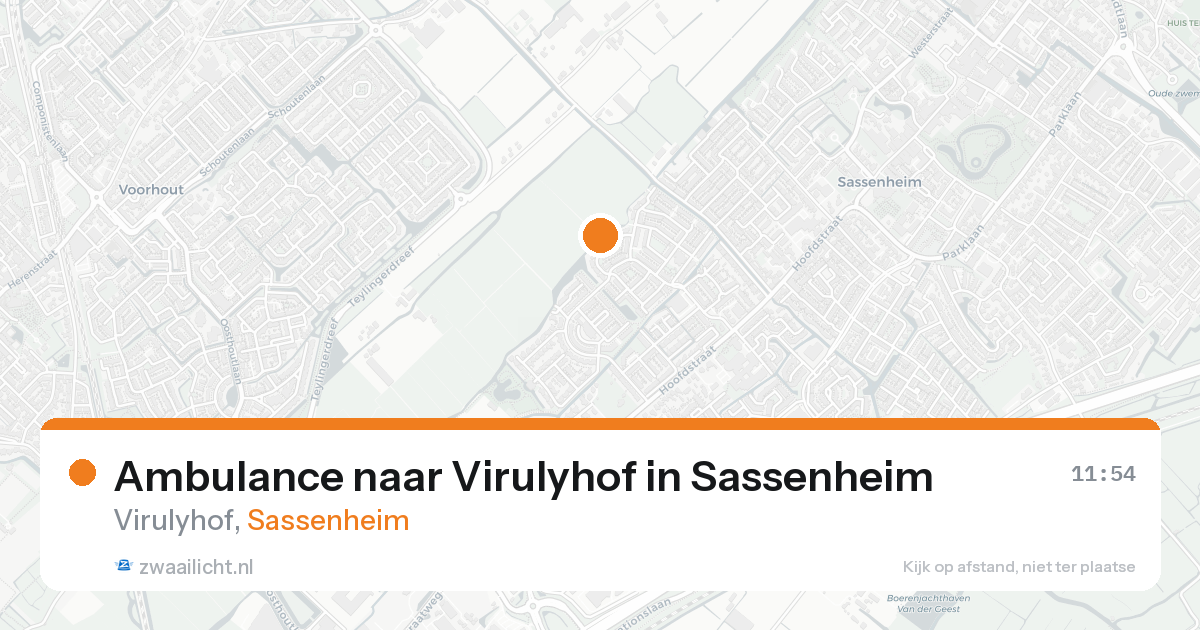 Ambulance naar Virulyhof in Sassenheim — 18 aug 2026