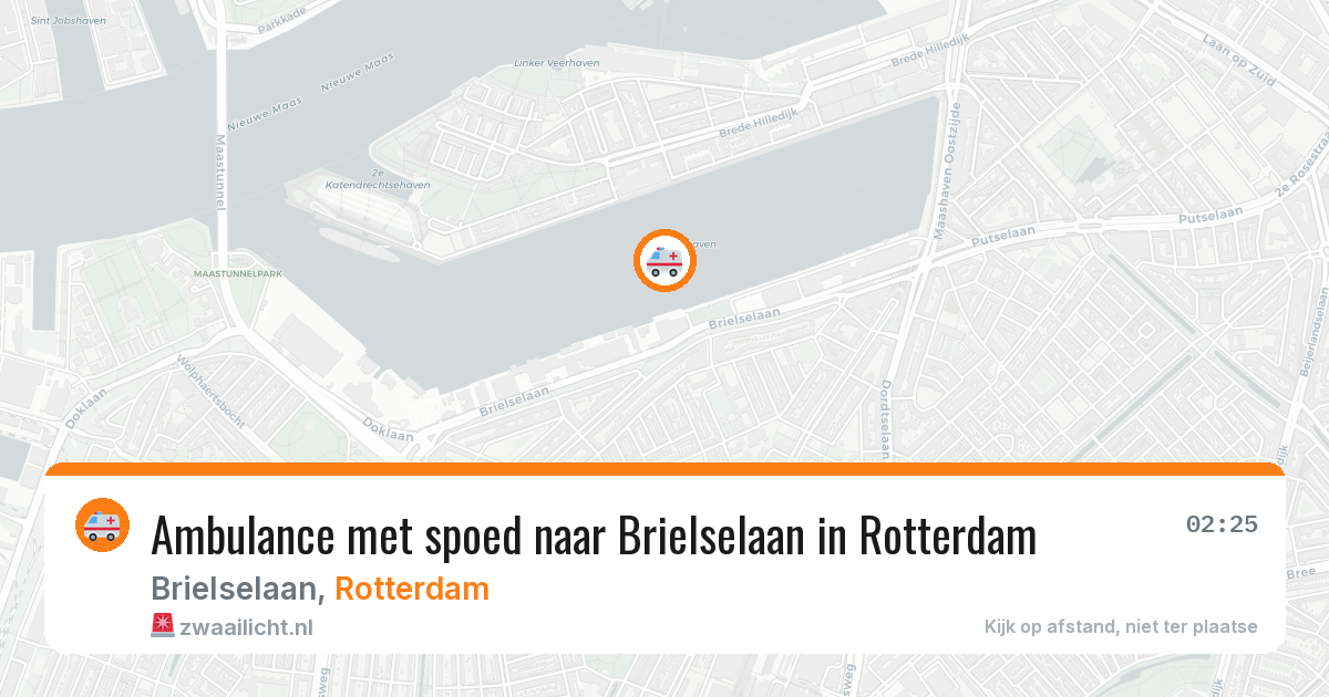 Ambulance met spoed naar Brielselaan in Rotterdam — 15 aug 2026