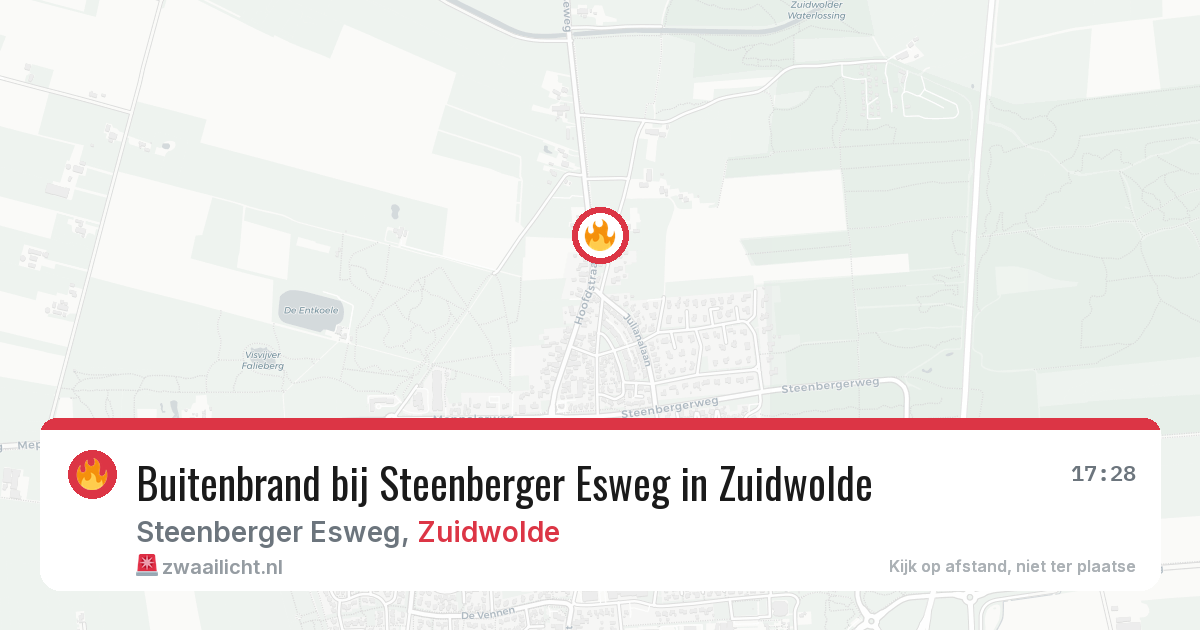 Buitenbrand bij Steenberger Esweg in Zuidwolde — 27 jun 2026