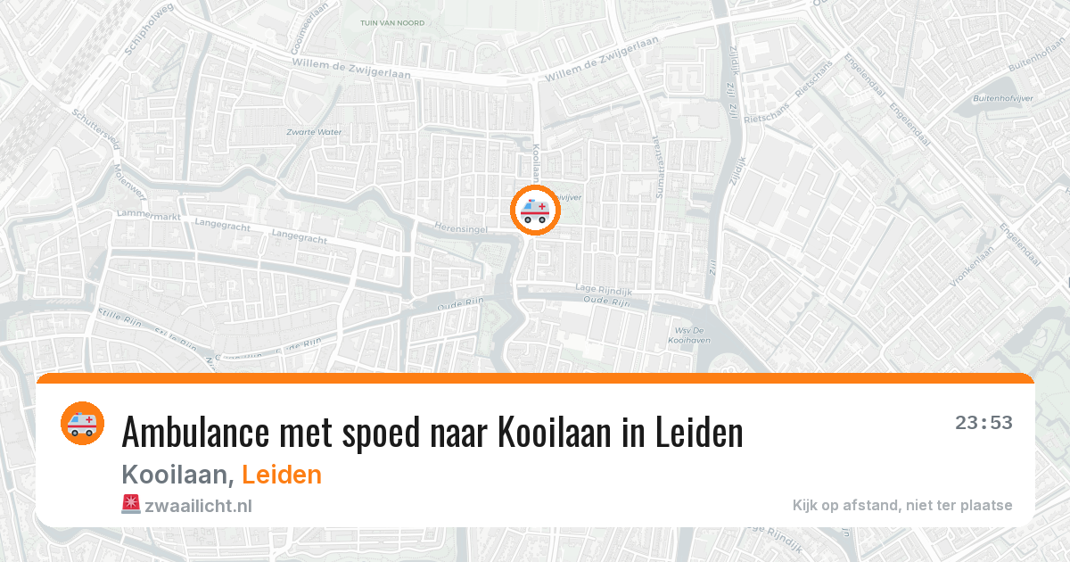 Ambulance met spoed naar Kooilaan in Leiden — 5 aug 2026