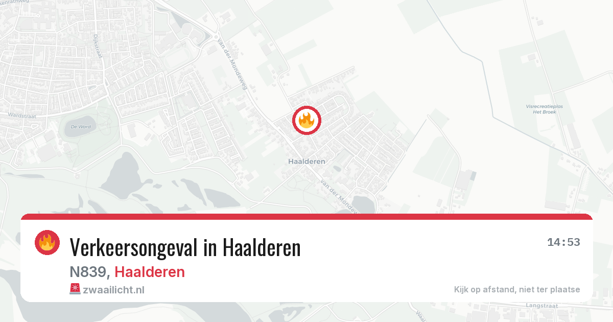 Verkeersongeval in Haalderen — 22 jun 2026
