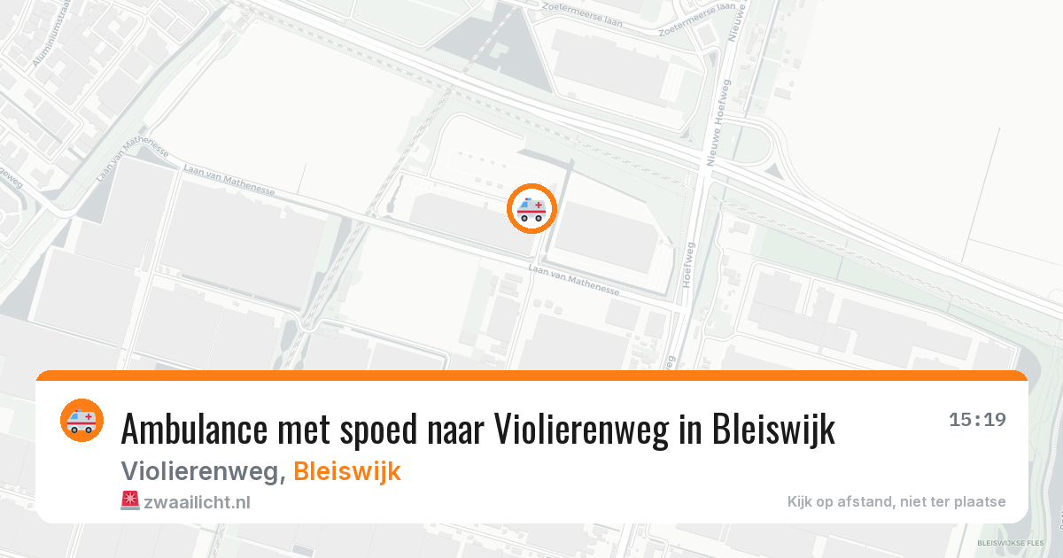 Ambulance met spoed naar Violierenweg in Bleiswijk — 10 apr 2026