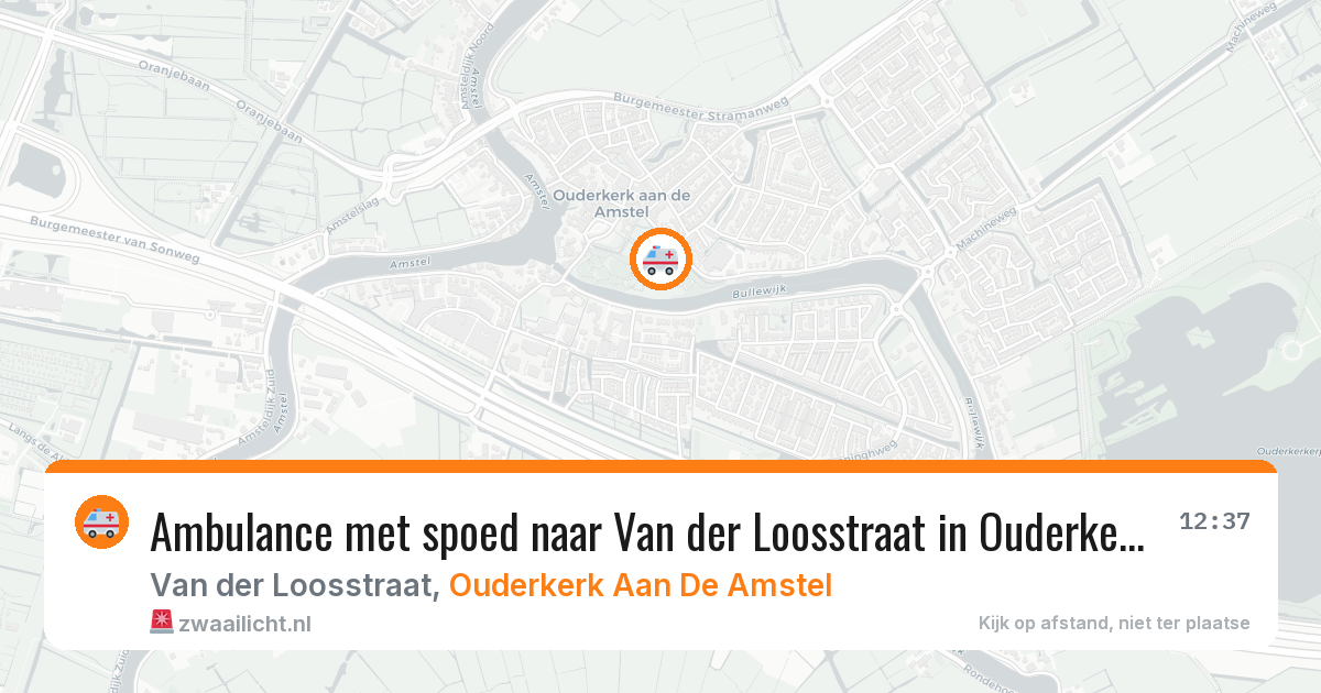 Ambulance met spoed naar Van der Loosstraat in Ouderkerk Aan De Amstel — 29 mei 2026