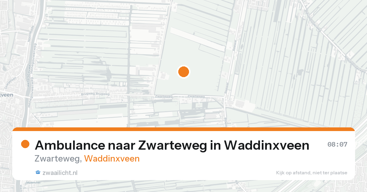 Ambulance naar Zwarteweg in Waddinxveen — 24 aug 2026