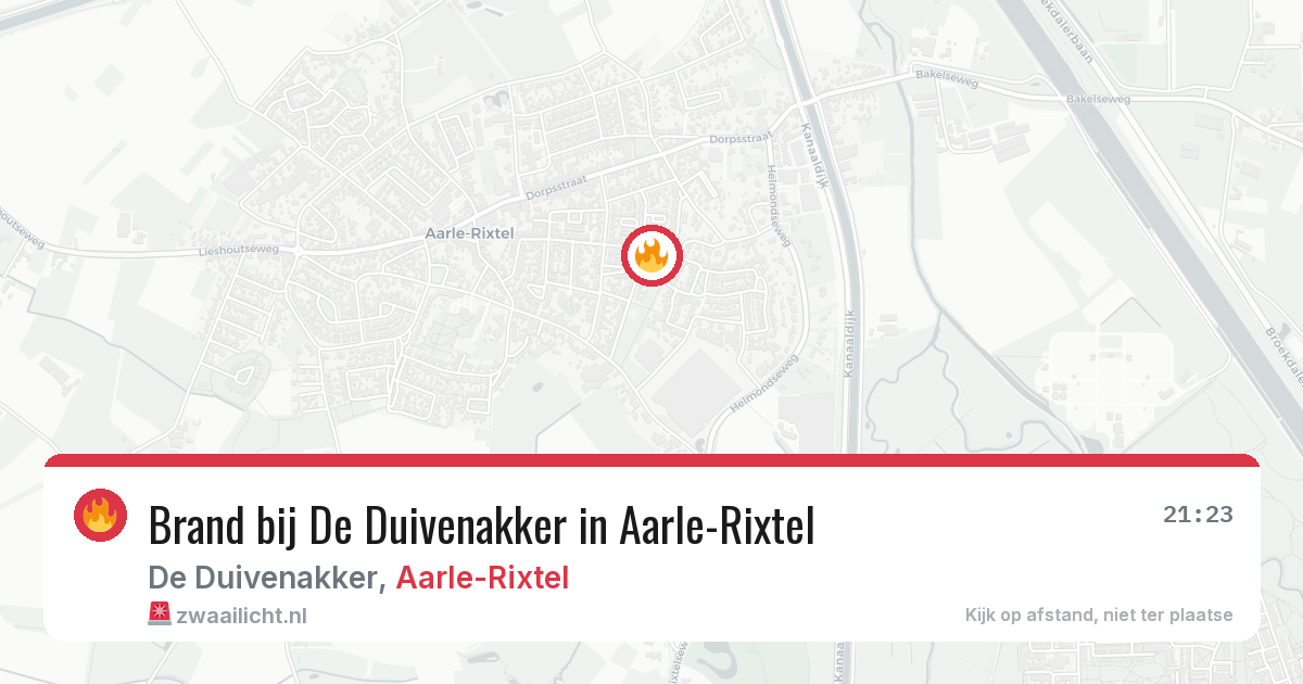 Brand bij De Duivenakker in Aarle-Rixtel — 19 mei 2026