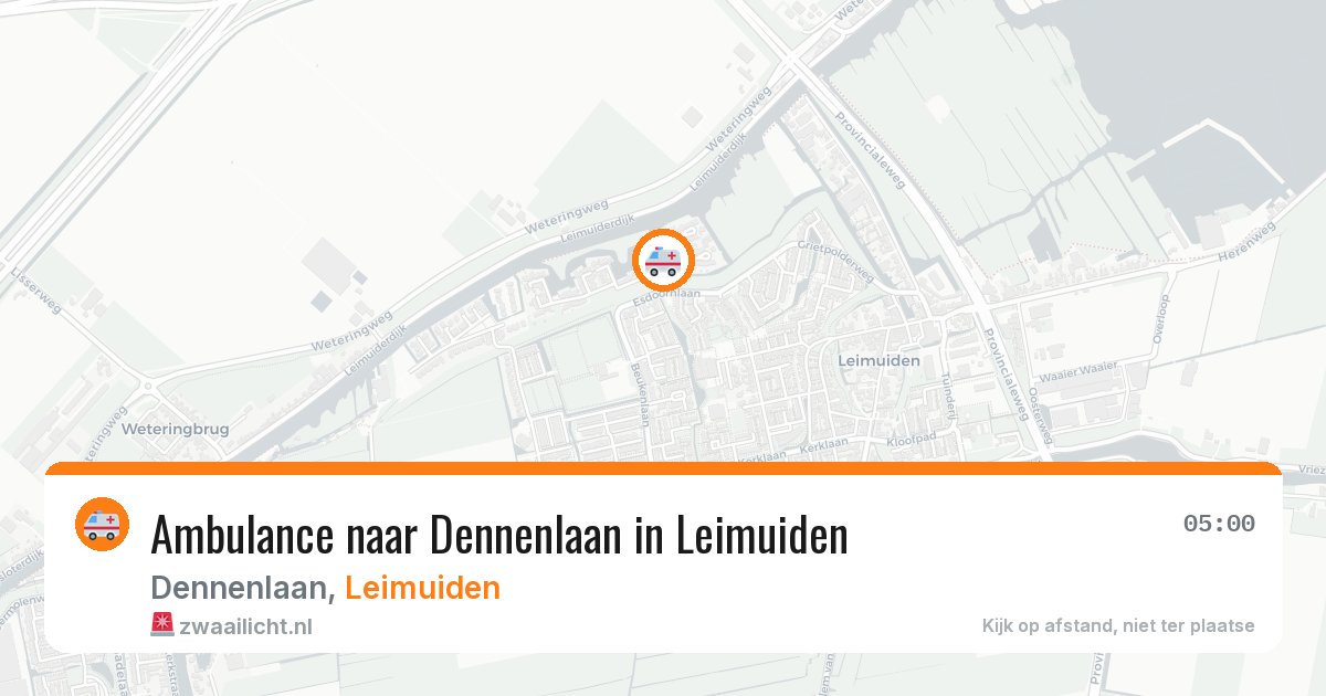 Ambulance naar Dennenlaan in Leimuiden — 9 jul 2026