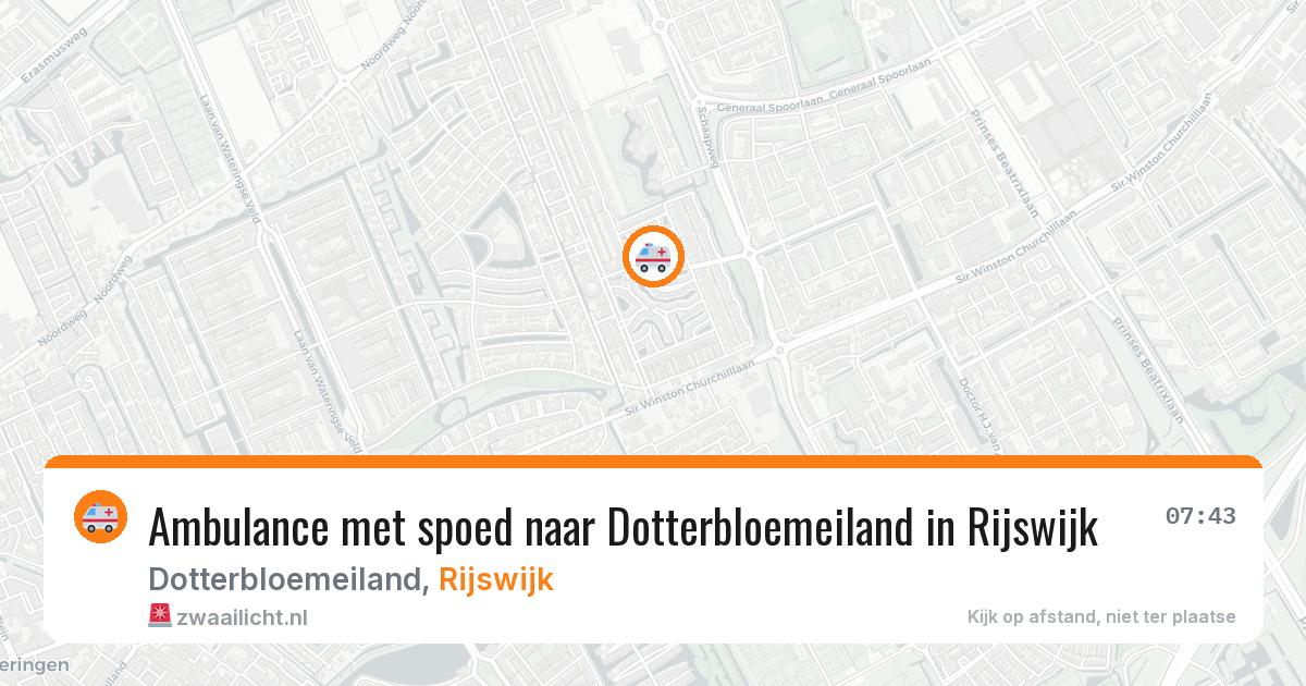 Ambulance met spoed naar Dotterbloemeiland in Rijswijk — 16 mei 2026
