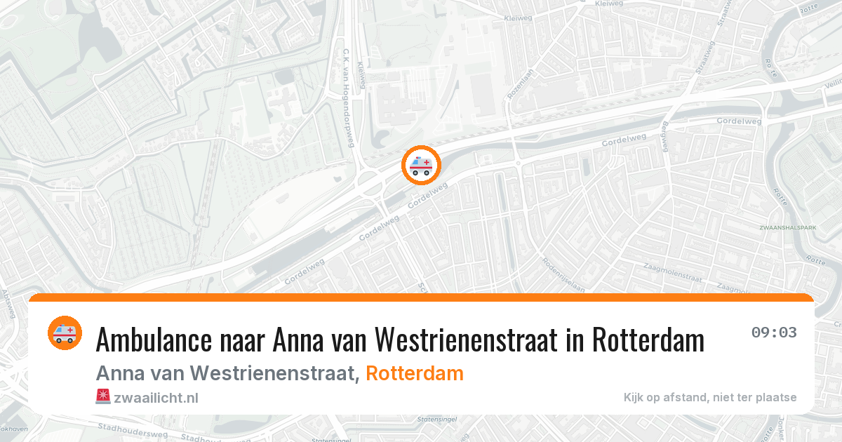 Ambulance naar Anna van Westrienenstraat in Rotterdam — 21 apr 2026