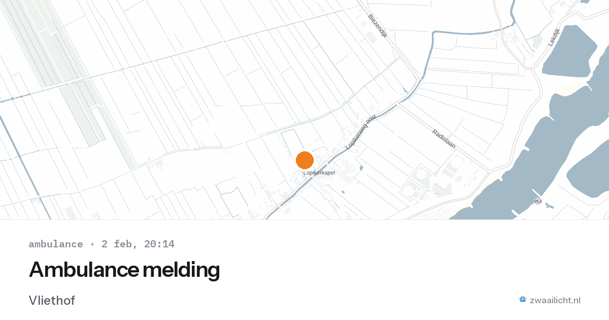 Ambulance melding — 2 feb 2026