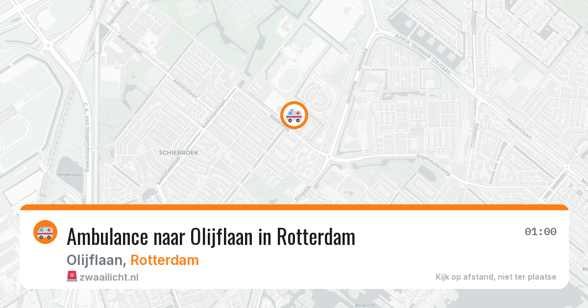Ambulance naar Olijflaan in Rotterdam — 24 jun 2026