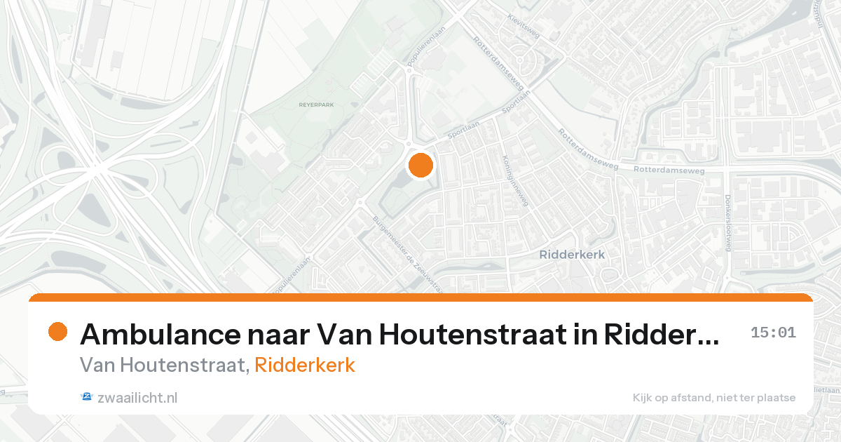 Ambulance naar Van Houtenstraat in Ridderkerk — 27 mei 2026