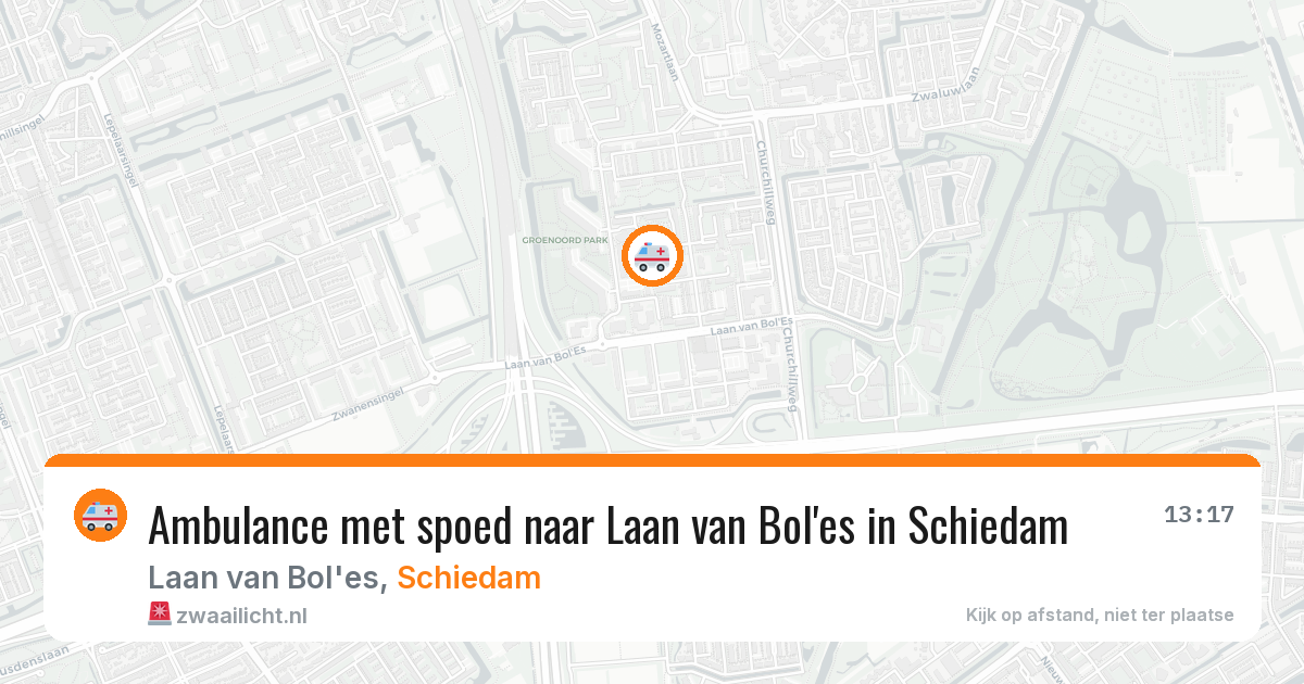 Ambulance met spoed naar Laan van Bol'es in Schiedam — 8 feb 2026