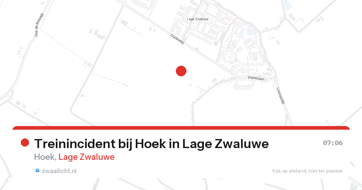 Treinincident bij Hoek in Lage Zwaluwe — 28 aug 2026