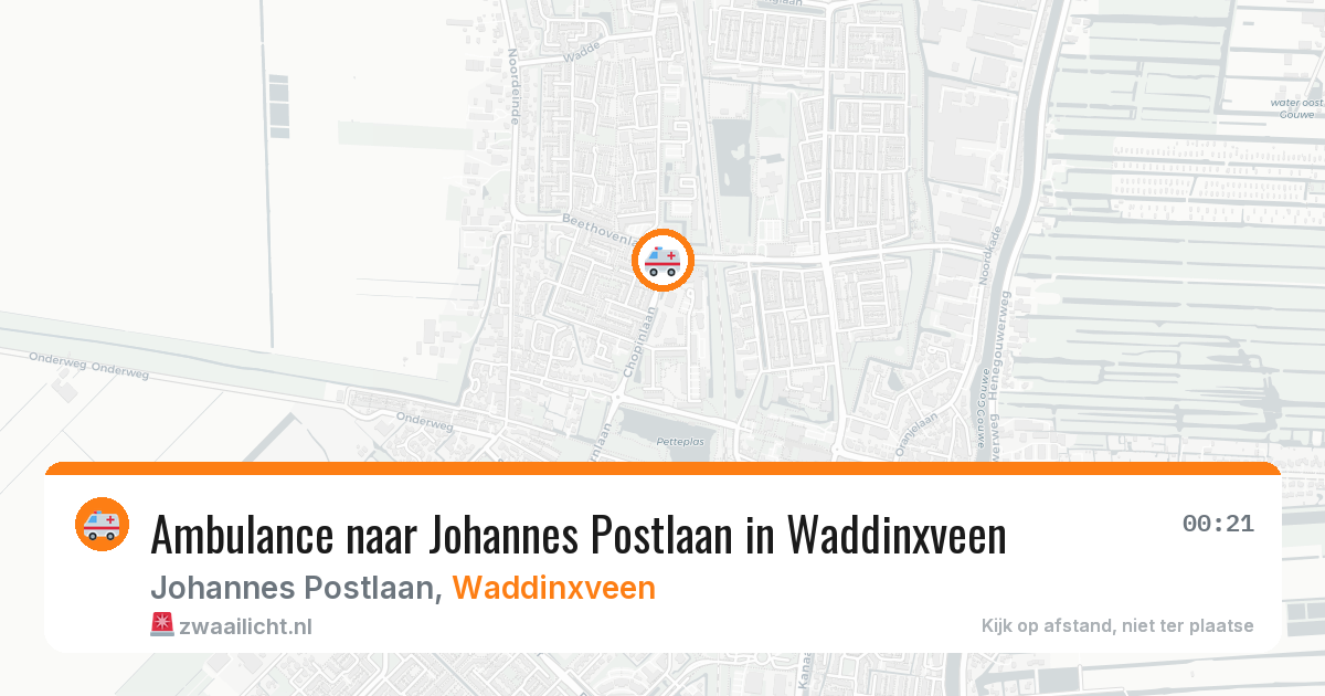 Ambulance naar Johannes Postlaan in Waddinxveen — 7 mei 2026