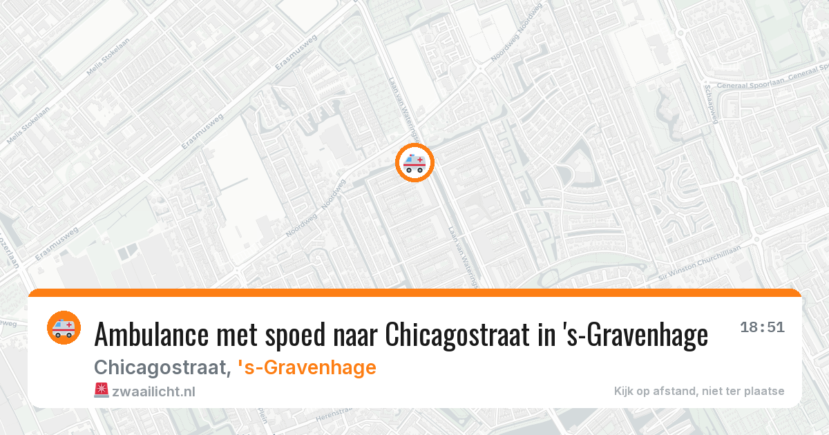 Ambulance met spoed naar Chicagostraat in 's-Gravenhage — 7 aug 2026